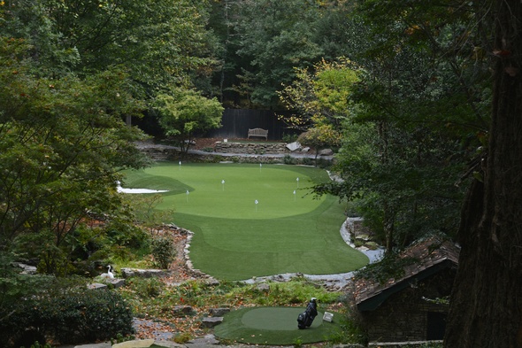 Atlanta Synthetic Putting Green amidst trees