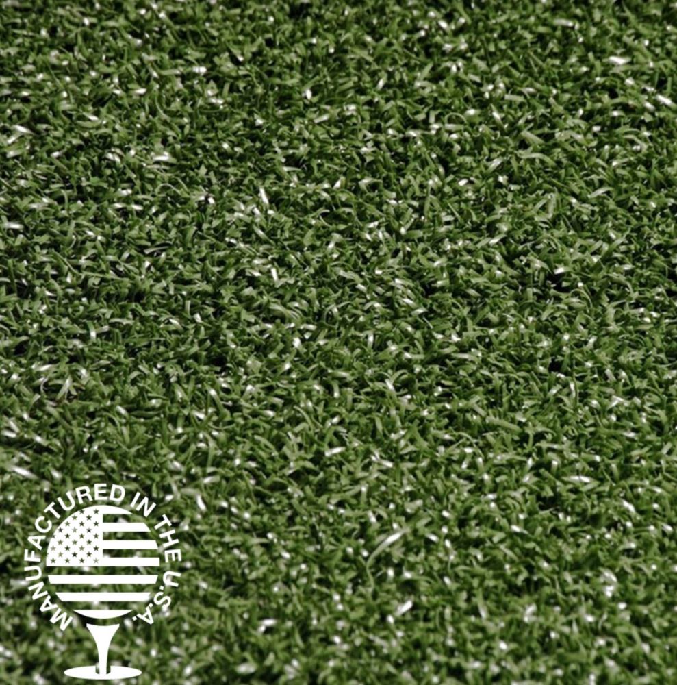 Close-up of premium artificial grass putting green turf, manufactured in the USA, featuring dense, realistic blades designed for durability and performance by Southwest Greens.