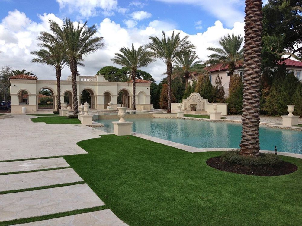 Atlanta artificial grass landscaping for resorts and event spaces