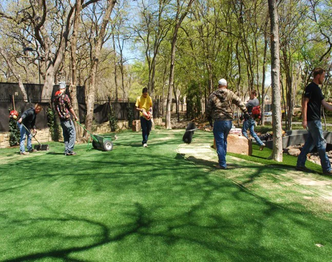 Atlanta artificial grass installation - base layer