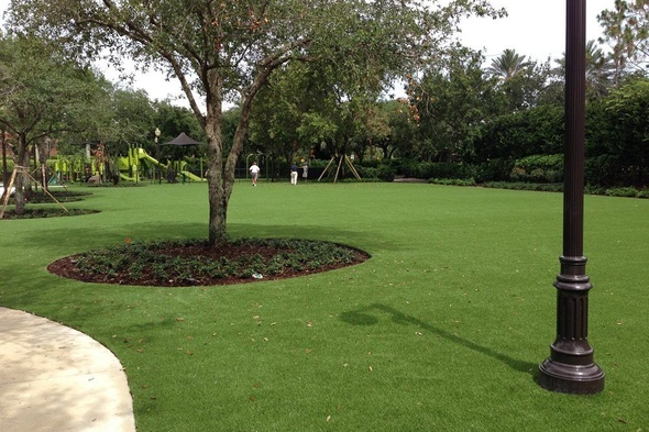 Atlanta commercial artificial grass landscaping